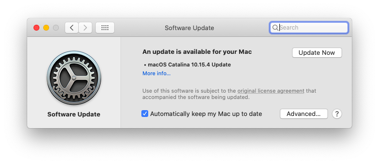 What is the latest version of mac os software update