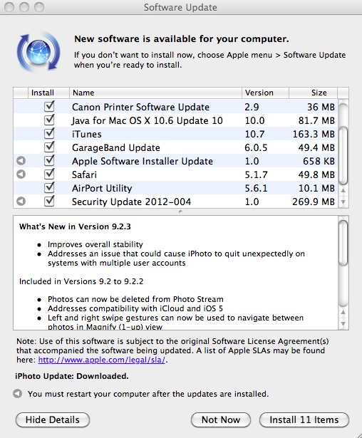 Mac Software Update Not Working 10.6.8